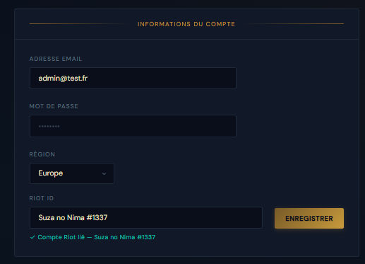 Image de la page Mon compte